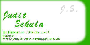 judit sekula business card